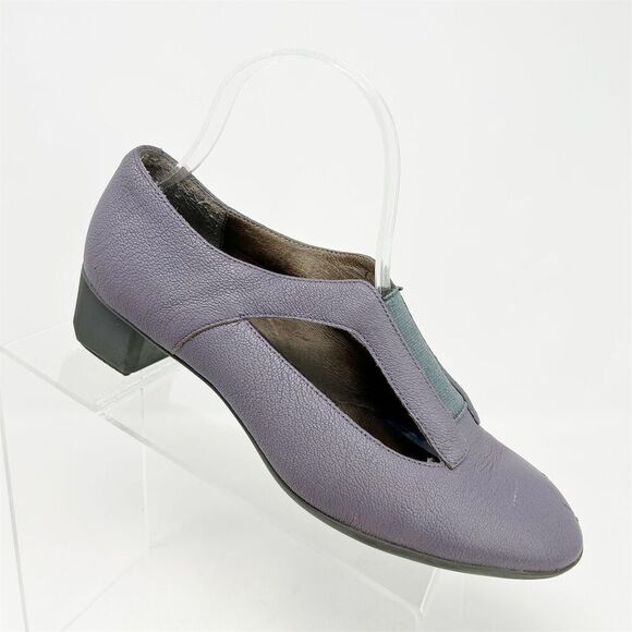 Camper Women's Purple Leather Block Heel Pumps Size 38 (US 7.5) Formal Shoes - Picture 1 of 12
